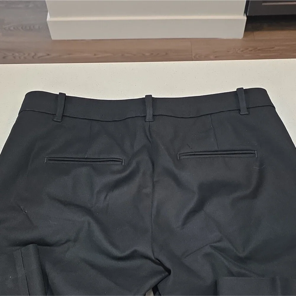 Ann Taylor Black Solid Dress Pants Cotton/Poly/Elastane Stretch Straight Leg - Picture 3 of 5